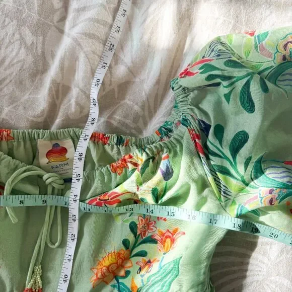 Farm Rio Off-the-Shoulder Tiered Floral Midi Dress MP - Picture 7 of 7